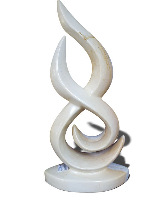 hand-carved abstract marble sculpture,